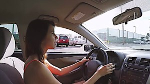 Naturally busty teen fucks for money