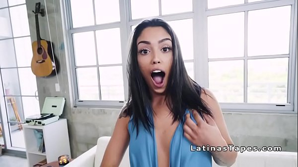 Latina hottie fucks huge dick before trip