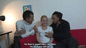 Blonde works on cumming as much as she can for money