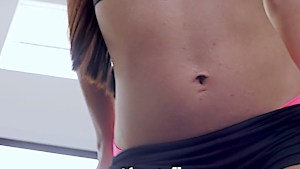 Sexy workout with petite Latina Emily Mena
