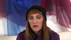 Ginger German rubs herself before getting licked and fucked