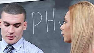Hottie in the classroom ate out and fucked hard