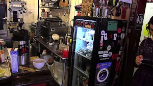 Lesbian mayhem in the coffee bar